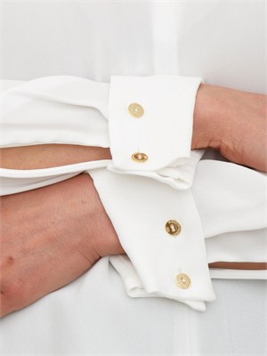 Camicia in georgette avorio Elisabetta Franchi in DONNA