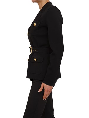 Giacca maglia Elisabetta Franchi in punto stoffa nero in DONNA