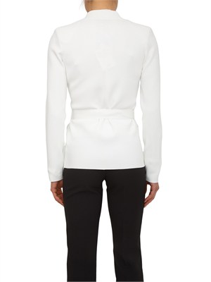 Giacca maglia Elisabetta Franchi in punto stoffa avorio in DONNA