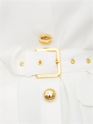 Giacca maglia Elisabetta Franchi in punto stoffa avorio in DONNA