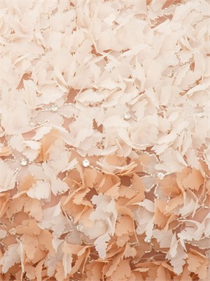 Abito lungo Elisabetta Franchi in tulle rosa con petali in DONNA