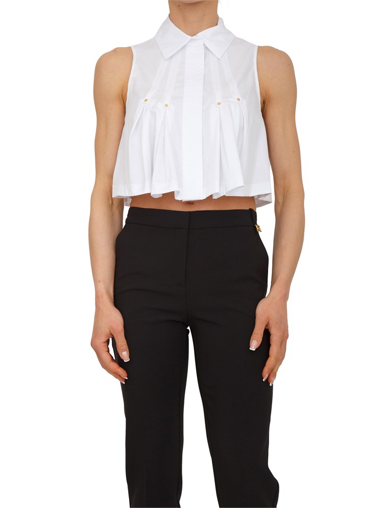 Camicia Elisabetta Franchi in popeline di cotone bianco