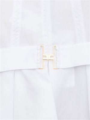 Camicia Elisabetta Franchi in popeline di cotone bianco in DONNA