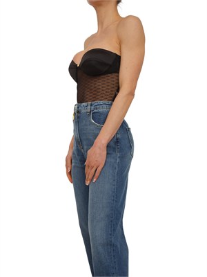 Body in tulle nero Elisabetta Franchi in DONNA