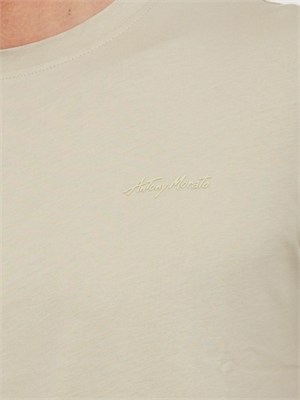 T-shirt Antony Morato in misto cotone e viscosa beige tortora in UOMO