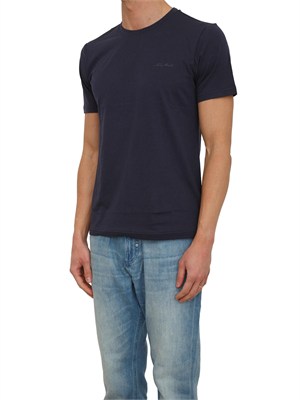 T-shirt Antony Morato in misto cotone e viscosa blu in UOMO