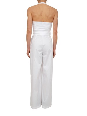 Tuta a palazzo Fracomina in cotone bianco in DONNA