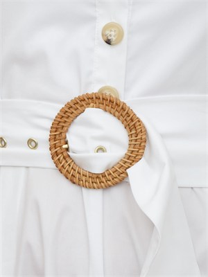 Tuta a palazzo Fracomina in cotone bianco in DONNA