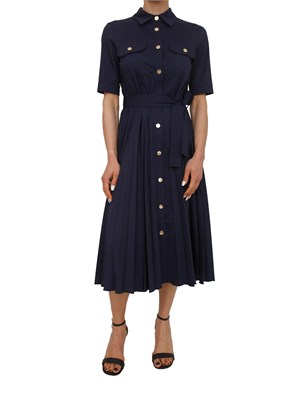 Abito midi Fracomina in misto cotone blu in DONNA