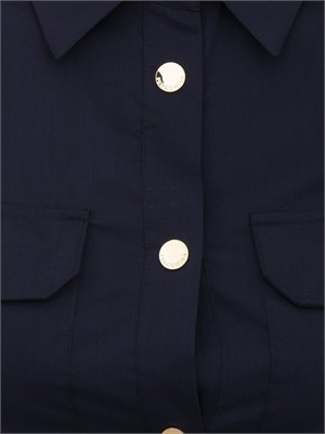 Abito midi Fracomina in misto cotone blu in DONNA