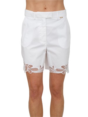 Bermuda Fracomina in cotone bianco con ricami in DONNA