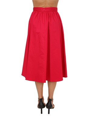 Gonna midi Fracomina in cotone fuxia ricamo fiore in DONNA