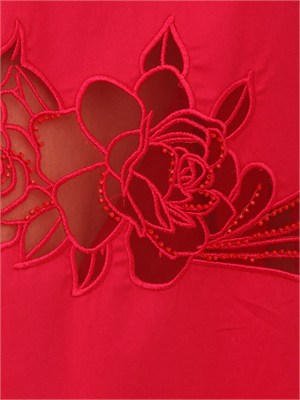 Gonna midi Fracomina in cotone fuxia ricamo fiore in DONNA