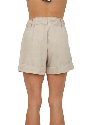 Pantaloni bermuda Fracomina in tessuto beige in DONNA