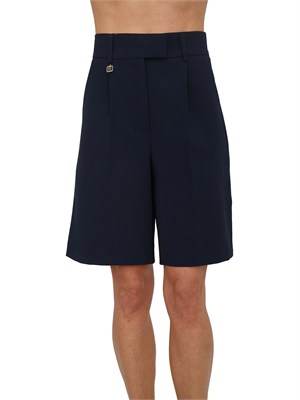 Bermuda Fracomina in tessuto elastico blu in DONNA