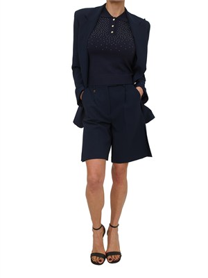 Bermuda Fracomina in tessuto elastico blu in DONNA