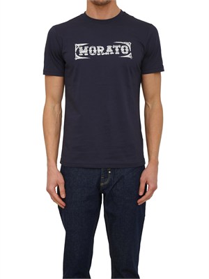 T-shirt Antony Morato in cotone blu stampa logo in UOMO