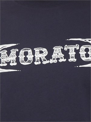 T-shirt Antony Morato in cotone blu stampa logo in UOMO