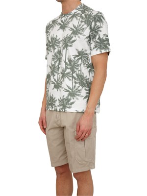 T-shirt Antony Morato in cotone bianca con stampa verde in UOMO