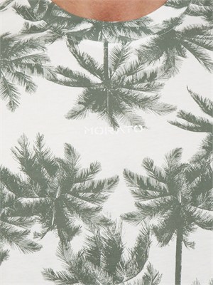 T-shirt Antony Morato in cotone bianca con stampa verde in UOMO