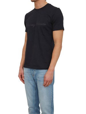 T-shirt Antony Morato in cotone blu con logo in UOMO