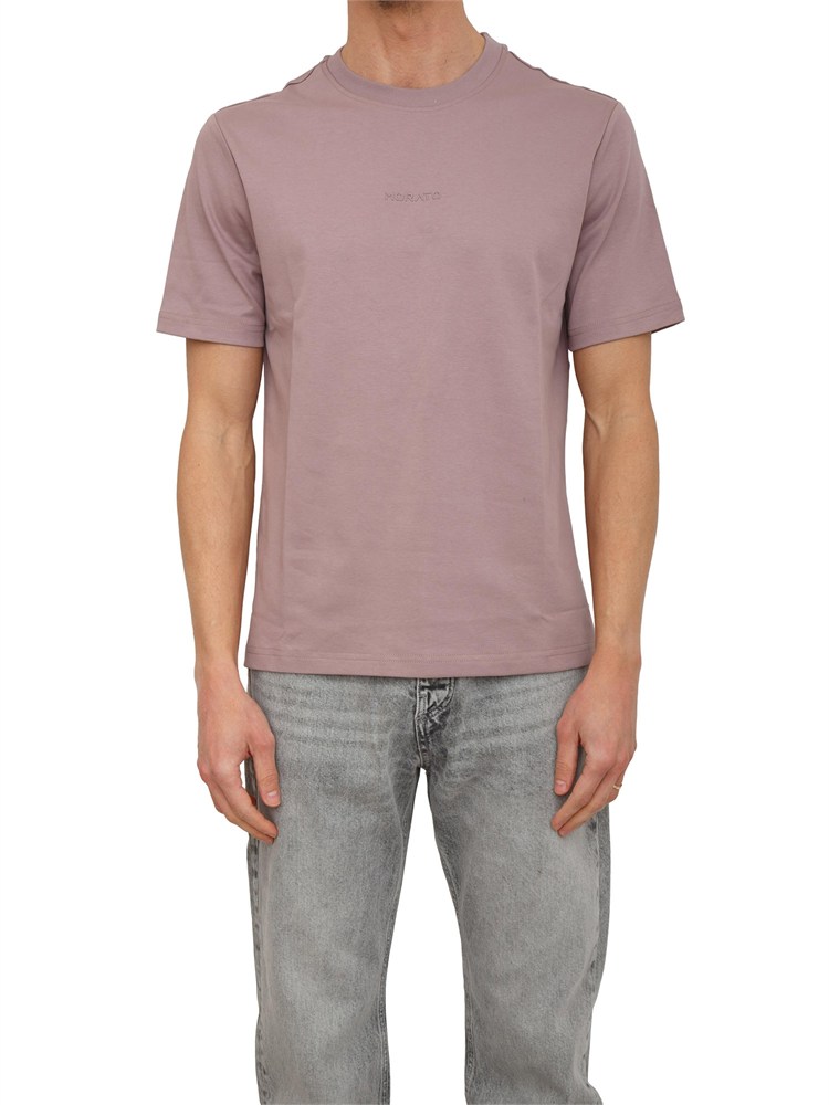 T-shirt Antony Morato in cotone rosa logo ton sur ton