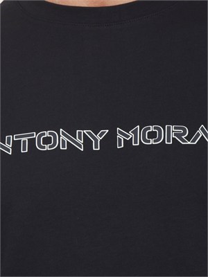 T-shirt Antony Morato in cotone blu con logo in UOMO