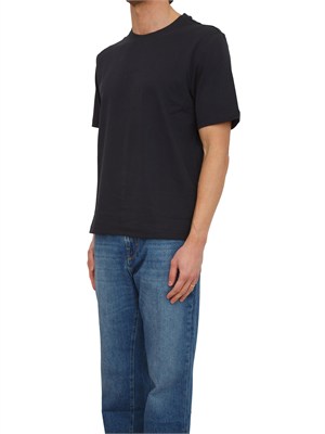 T-shirt Antony Morato in cotone blu logo ton sur ton in UOMO