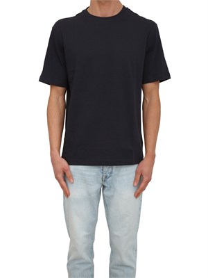 T-shirt Antony Morato in cotone blu logo ton sur ton in UOMO