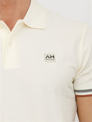 Polo Antony Morato in piquet di cotone avorio in UOMO