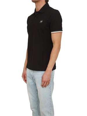 Polo Antony Morato in piquet di cotone nera in UOMO