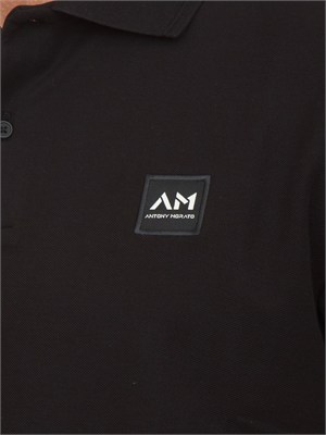 Polo Antony Morato in piquet di cotone nera in UOMO