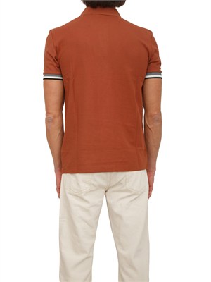 Polo Antony Morato in piquet di cotone ruggine in UOMO