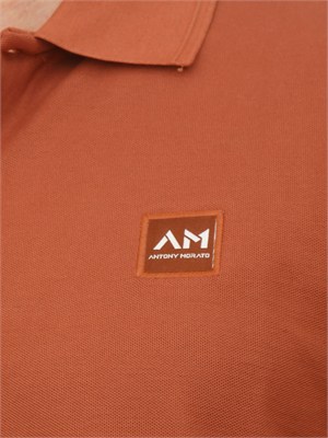 Polo Antony Morato in piquet di cotone ruggine in UOMO
