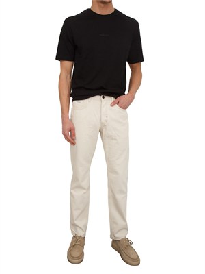 T-shirt Antony Morato in cotone slub nera in UOMO