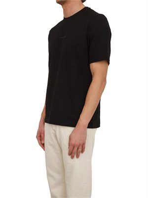 T-shirt Antony Morato in cotone slub nera in UOMO