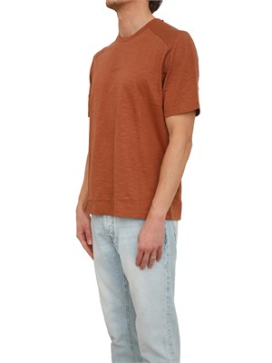 T-shirt Antony Morato in cotone slub ruggine in UOMO