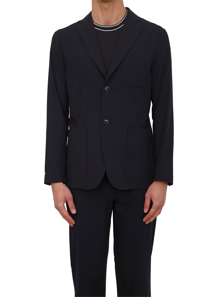 Giacca Armani Exchange uomo in viscosa e lana blu