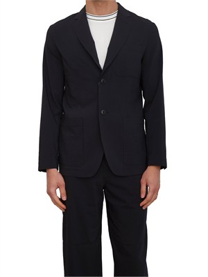 Giacca Armani Exchange uomo in lyocell blu in UOMO