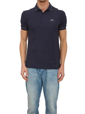 Polo Antony Morato in cotone blu con logo in UOMO