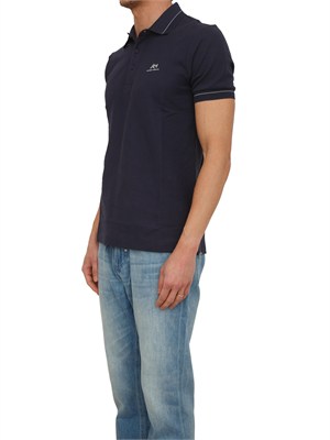 Polo Antony Morato in cotone blu con logo in UOMO