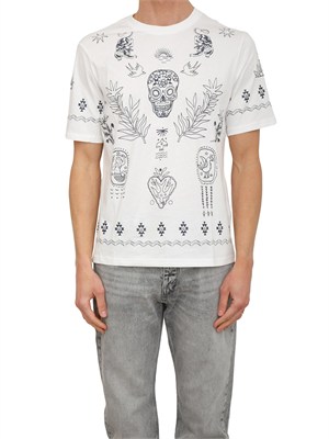 T-shirt Antony Morato in cotone bianco stampa tribale in UOMO