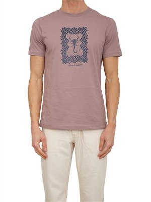 T-shirt Antony Morato in cotone rosa stampa scorpione in UOMO
