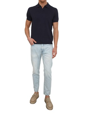 Polo Antony Morato in maglia di cotone blu in UOMO