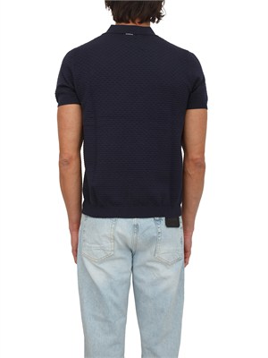 Polo Antony Morato in maglia di cotone blu in UOMO