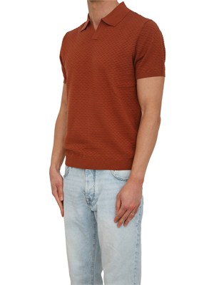 Polo Antony Morato in maglia di cotone ruggine in UOMO