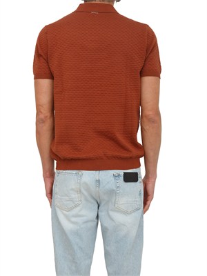 Polo Antony Morato in maglia di cotone ruggine in UOMO