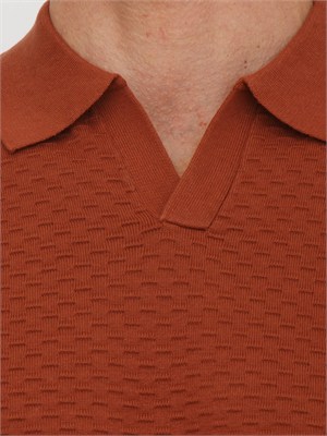 Polo Antony Morato in maglia di cotone ruggine in UOMO