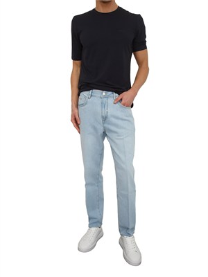 T-shirt Antony Morato in lycra blu in UOMO