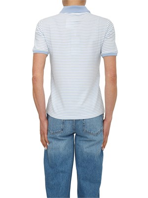 Polo Fracomina in misto viscosa a righe azzurre in DONNA